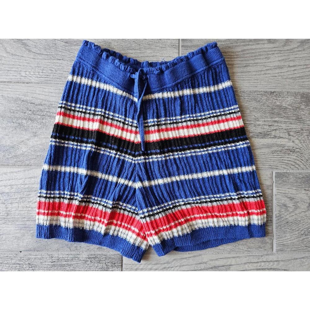 Girl's Free Assembly Shorts Striped Knit Size Large 10/12 Multi Colors Comfy